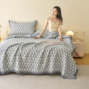 GobekUsa Cotton Three-Layer Towel Blanket with Pillow - Summer Cool Quilt