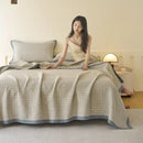 GobekUsa Cotton Three-Layer Towel Blanket with Pillow - Summer Cool Quilt