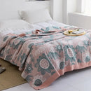 GobekUsa Cotton Gauze Towel Throw Blanket - Soft and Cozy Bedspread for All Seasons