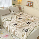 GobekUsa Cozy Milk Velvet Blanket: Cute Pattern, Warm, Multi-Functional Sofa & Travel Shawl