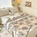 GobekUsa Cozy Milk Velvet Blanket: Cute Pattern, Warm, Multi-Functional Sofa & Travel Shawl