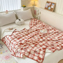 GobekUsa Cozy Milk Velvet Blanket: Cute Pattern, Warm, Multi-Functional Sofa & Travel Shawl