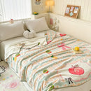 GobekUsa Cozy Milk Velvet Blanket: Cute Pattern, Warm, Multi-Functional Sofa & Travel Shawl