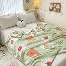 GobekUsa Cozy Milk Velvet Blanket: Cute Pattern, Warm, Multi-Functional Sofa & Travel Shawl