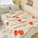 GobekUsa Cozy Milk Velvet Blanket: Cute Pattern, Warm, Multi-Functional Sofa & Travel Shawl