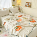 GobekUsa Cozy Milk Velvet Blanket: Cute Pattern, Warm, Multi-Functional Sofa & Travel Shawl