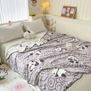 GobekUsa Cozy Milk Velvet Blanket: Cute Pattern, Warm, Multi-Functional Sofa & Travel Shawl