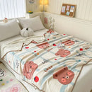GobekUsa Cozy Milk Velvet Blanket: Cute Pattern, Warm, Multi-Functional Sofa & Travel Shawl