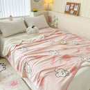 GobekUsa Cozy Milk Velvet Blanket: Cute Pattern, Warm, Multi-Functional Sofa & Travel Shawl