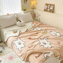 GobekUsa Cozy Milk Velvet Blanket: Cute Pattern, Warm, Multi-Functional Sofa & Travel Shawl