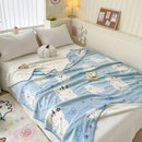 GobekUsa Cozy Milk Velvet Blanket: Cute Pattern, Warm, Multi-Functional Sofa & Travel Shawl