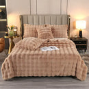 GobekUsa Bubble Rabbit Velvet Blanket: Soft Plush Sofa Cover for All Seasons