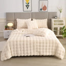 GobekUsa Bubble Rabbit Velvet Blanket: Soft Plush Sofa Cover for All Seasons