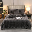 GobekUsa Bubble Rabbit Velvet Blanket: Soft Plush Sofa Cover for All Seasons