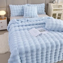 GobekUsa Bubble Rabbit Velvet Blanket: Soft Plush Sofa Cover for All Seasons