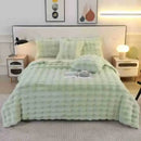 GobekUsa Bubble Rabbit Velvet Blanket: Soft Plush Sofa Cover for All Seasons