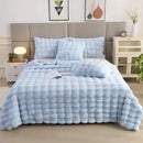 GobekUsa Bubble Rabbit Velvet Blanket: Soft Plush Sofa Cover for All Seasons