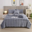 GobekUsa Bubble Rabbit Velvet Blanket: Soft Plush Sofa Cover for All Seasons