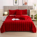 GobekUsa Bubble Rabbit Velvet Blanket: Soft Plush Sofa Cover for All Seasons