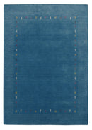 Light Blue Contemporary Gabbeh Border Design Hand Loomed Artisanal Wool Area Rug by The Rug Decor