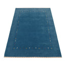 Light Blue Contemporary Gabbeh Border Design Hand Loomed Wool Area Rug