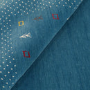 Light Blue Contemporary Gabbeh Border Design Hand Loomed Wool Area Rug