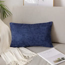 Light blue corduroy flocking pillow cover living room decor by Decorbites
