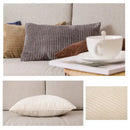 Light blue corduroy flocking pillow cover living room decor by Decorbites