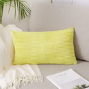 Light blue corduroy flocking pillow cover living room decor by Decorbites