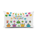 Light blue dinosaur animal happy birthday pillowcase bedroom decor by Decorbites