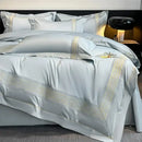 GobekUsa 100s Egyptian Cotton Embroidery King Queen Bedding Set with Duvet Cover