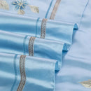 GobekUsa 200S Cotton Embroidery Bedding Set - Queen King Linens - Duvet Cover Sheets