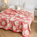 GobekUsa Cotton Gauze Summer Blanket, Soft Breathable Single Double Bed Nap Blanket
