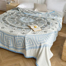 GobekUsa Cotton Gauze Summer Blanket, Soft Breathable Single Double Bed Nap Blanket