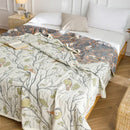 GobekUsa Cotton Gauze Summer Blanket, Soft Breathable Single Double Bed Nap Blanket