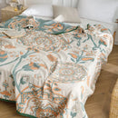 GobekUsa Cotton Gauze Summer Blanket, Soft Breathable Single Double Bed Nap Blanket