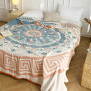 GobekUsa Cotton Gauze Summer Blanket, Soft Breathable Single Double Bed Nap Blanket