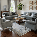 Light Blue Hand Knotted 100% Premium Wool Traditional Oushak Multi Size Area Rug
