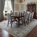 Light Blue Hand Knotted 100% Premium Wool Traditional Oushak Multi Size Area Rug