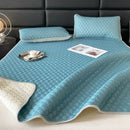 GobekUsa 4mm Latex Filled Bed Mat & Pillowcase Set - Cooling Ice Silk Sleep Mats
