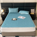 GobekUsa 4mm Latex Filled Bed Mat & Pillowcase Set - Cooling Ice Silk Sleep Mats