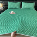GobekUsa 4mm Latex Filled Bed Mat & Pillowcase Set - Cooling Ice Silk Sleep Mats