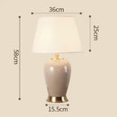 GobekUsa Ice Crack Ceramic Table Lamp for Bedroom and Study