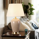 GobekUsa Ice Crack Ceramic Table Lamp for Bedroom and Study