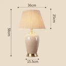GobekUsa Ice Crack Ceramic Table Lamp for Bedroom and Study