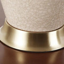 GobekUsa Ice Crack Ceramic Table Lamp for Bedroom and Study