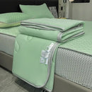 GobekUsa Cool Feeling Ice Silk Summer Quilt Set Queen - Comforter, Fitted Sheet, Pillowcase