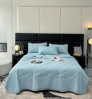 GobekUsa Cool Feeling Ice Silk Summer Quilt Set Queen - Comforter, Fitted Sheet, Pillowcase