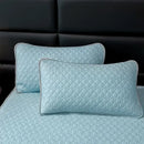 GobekUsa Cool Feeling Ice Silk Summer Quilt Set Queen - Comforter, Fitted Sheet, Pillowcase
