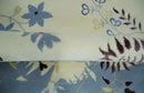 Light Blue, Ivory, Charcoal and Brown Hand Knotted Traditional Floral 6.6x10 Wool Area Rug